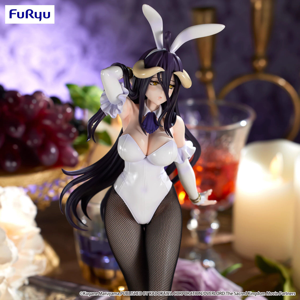 FuRyu BiCute Bunnies OVERLORD Albedo white bunny outfit - detail and angle 5
