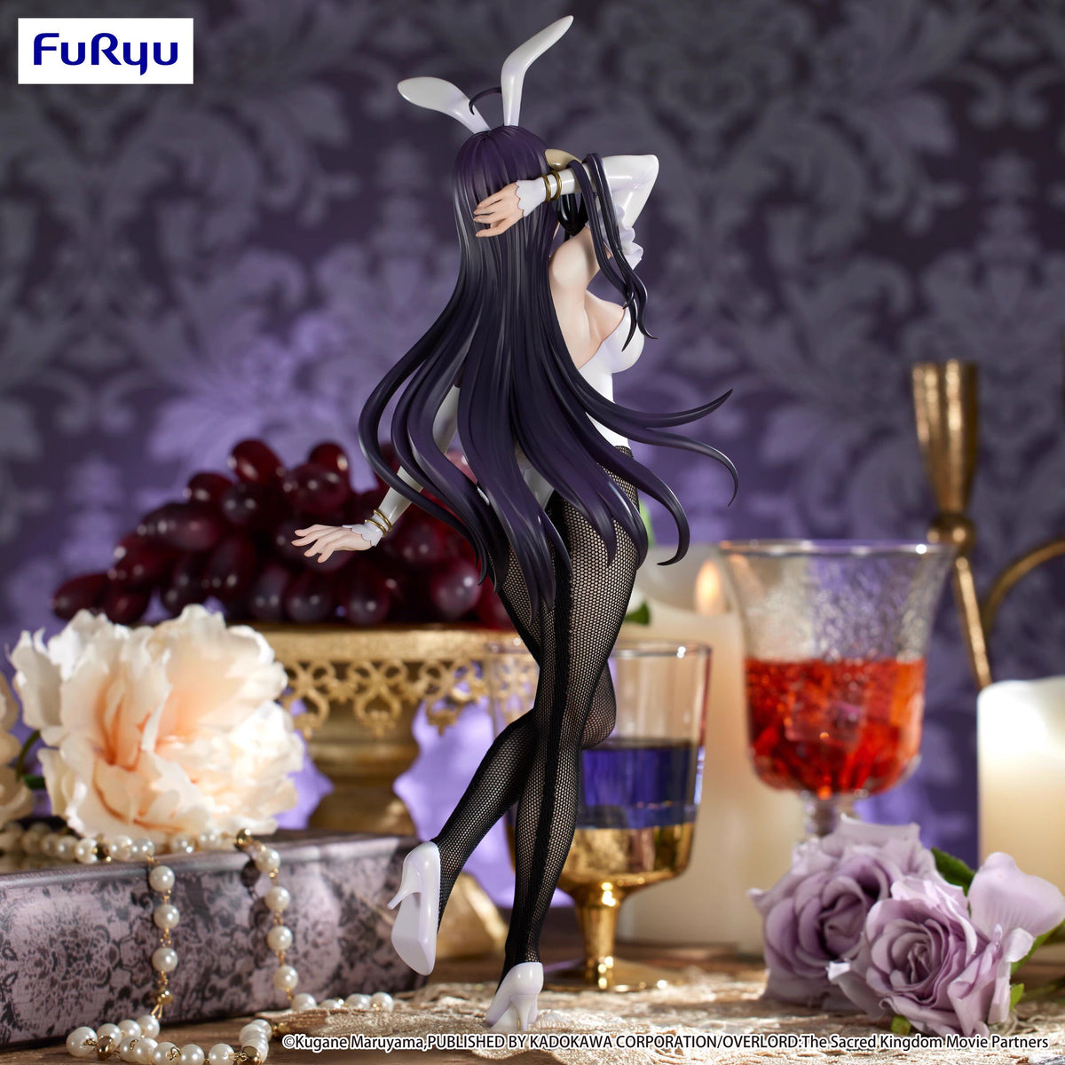 FuRyu BiCute Bunnies OVERLORD Albedo white bunny outfit - detail and angle 6