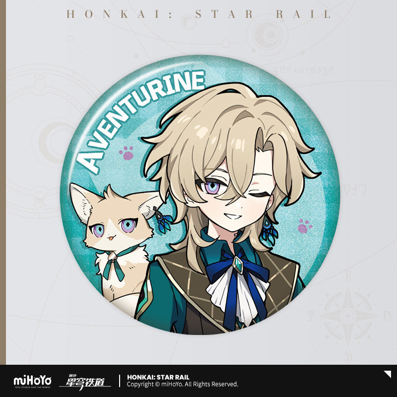 Honkai Star Rail Aventurine Chibi Cat series tinplate badge