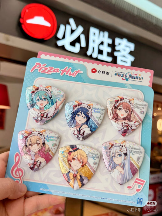 Project SEKAI Colorful Stage! × Pizza Hut Character Glitter Badge Set