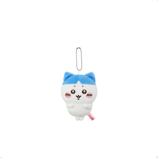 Hachiware blue and white plush pendant from MINISO Chiikawa Fresh Hairstyle Series