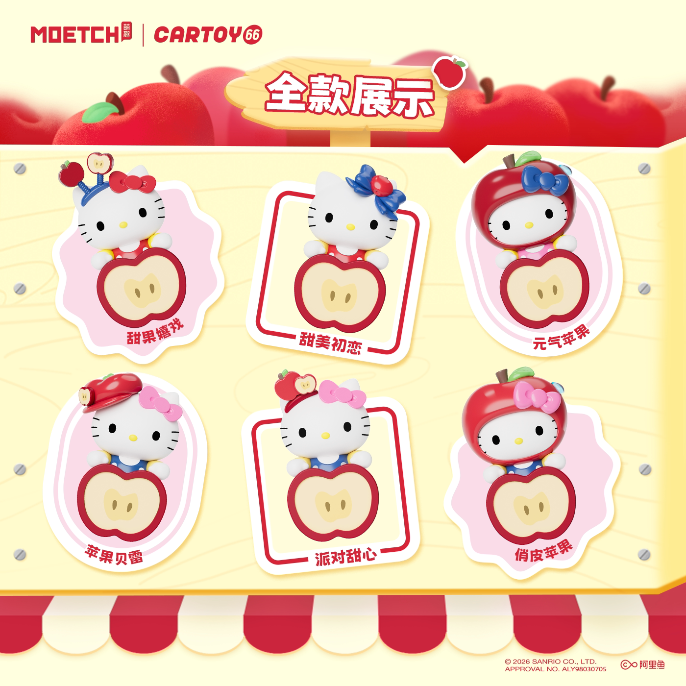 Hello Kitty Apple Party Series complete six-design lineup