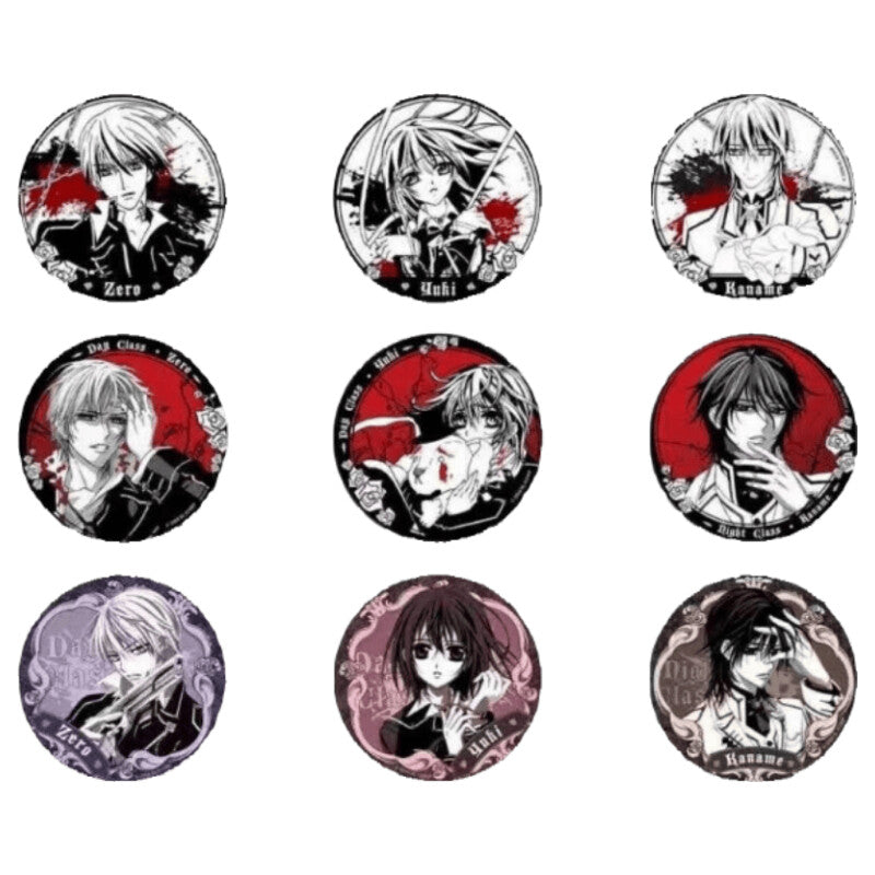 MOREGOODS Vampire Knight Scarlet Contract badges featuring nine Zero, Yuki and Kaname designs
