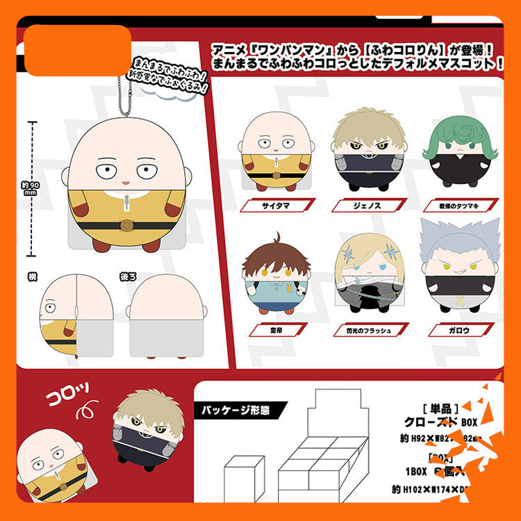 One Punch Man Fuwakororin round plush mascot blind box character and packaging guide