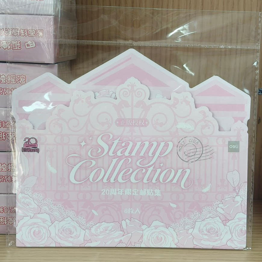 Ouran High School Host Club 20th Anniversary pink Stamp Collection packaging, six pieces