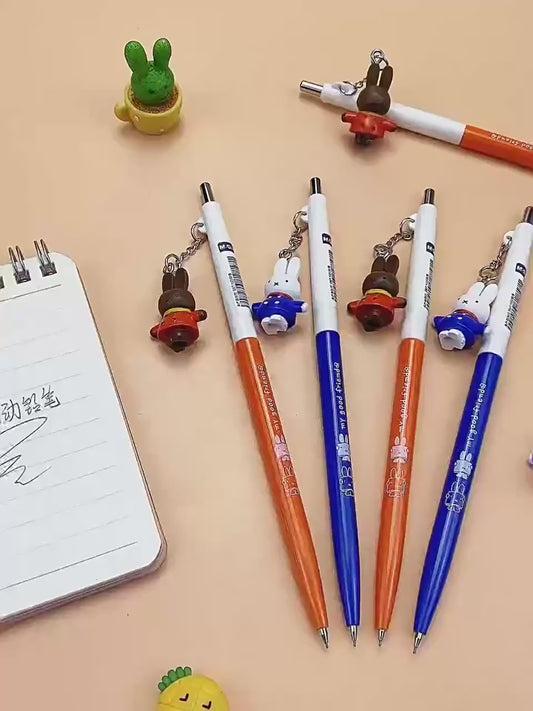 M&G x Miffy Pendant Mechanical Pencil 0.5mm (MF-3009) – Blue / Orange Barrel