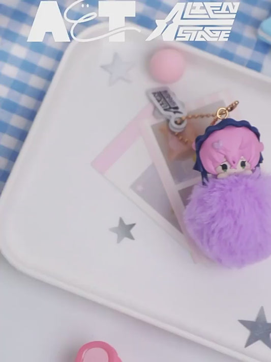 Alien Stage Plush Pom Pom Keychain Blind Box AET Free Stage Bag Charm