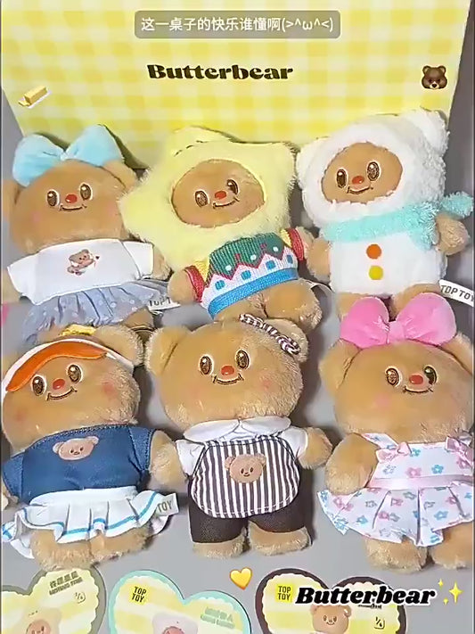 TOP TOY Butterbear Versatile Wardrose Plush Keychains Gift Blind Box