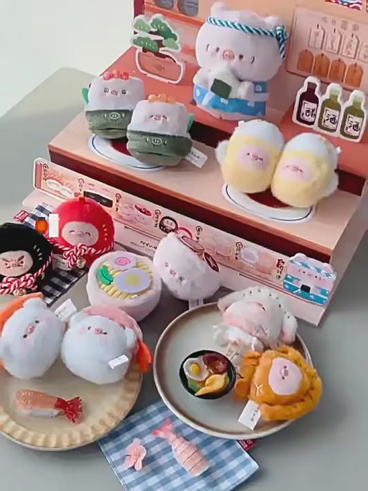 Sweet Pig Izakaya Plush Blind Box Keychain | Cute Food Series Collectibles