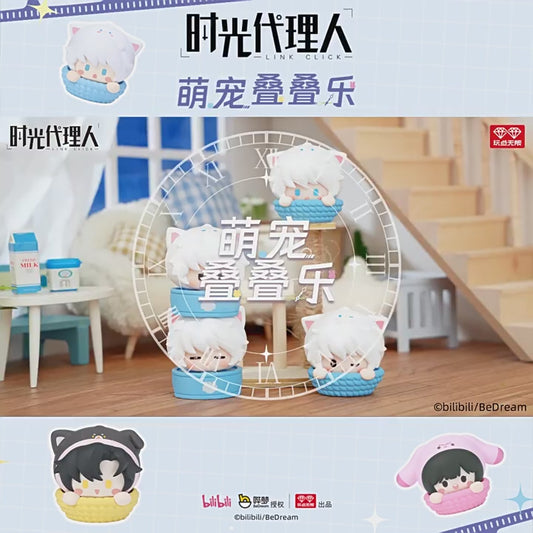 Link Click Cute Pet Stackable Blind Box Magnetic Figure Single / Box of 12