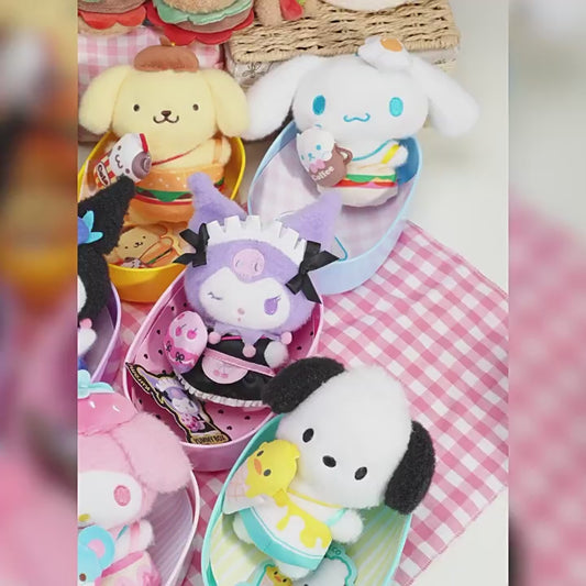Sanrio Yummy Box Plush Blind Box Kuromi My Melody Cinnamoroll Bento Toy