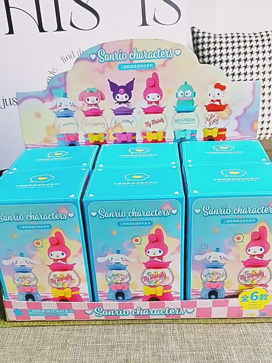 Sanrio Mini Gumball Machine Bracelet Blind Box My Melody Kuromi Hello Kitty