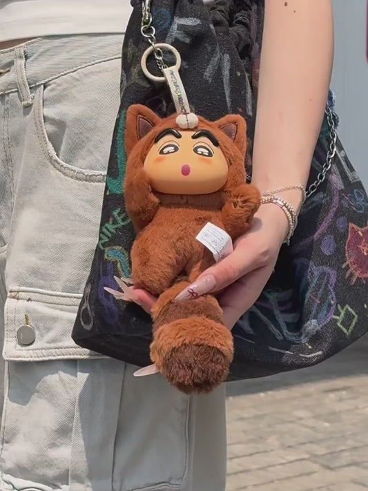 52TOYS Crayon Shin-chan Big Tails Plush Pendant Blind Box Keychain
