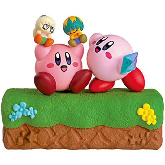 Kirby POYOTTO COLLECTION Fun Memories scene on a grassy base
