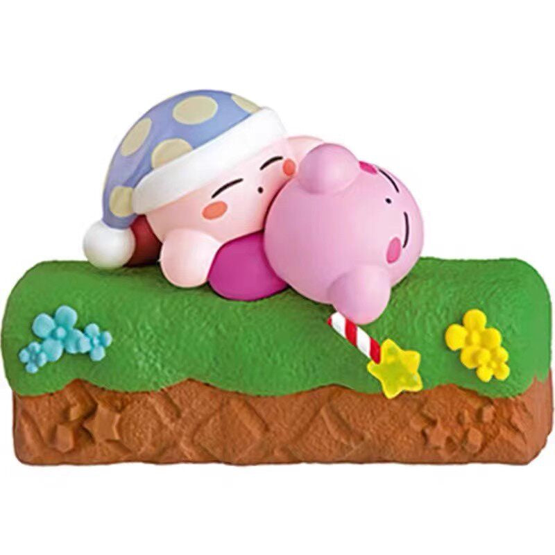Kirby POYOTTO COLLECTION Sleep scene on a grassy base