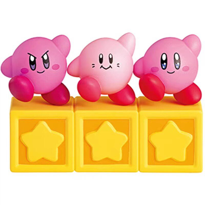 Kirby POYOTTO COLLECTION Stage Clear scene on yellow star blocks