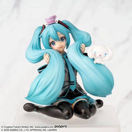 SEGA Hatsune Miku x Cinnamoroll sitting figure - front view