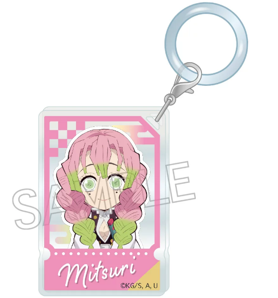 TWINCRE Demon Slayer chibi ticket-style keychain - Mitsuri Kanroji